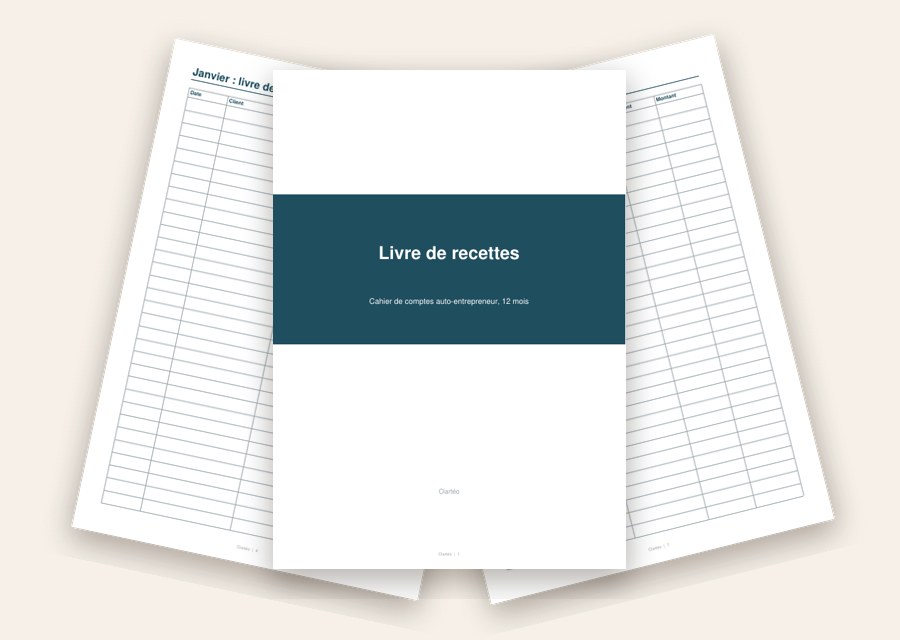 Aperçu Livre de recettes auto-entrepreneur