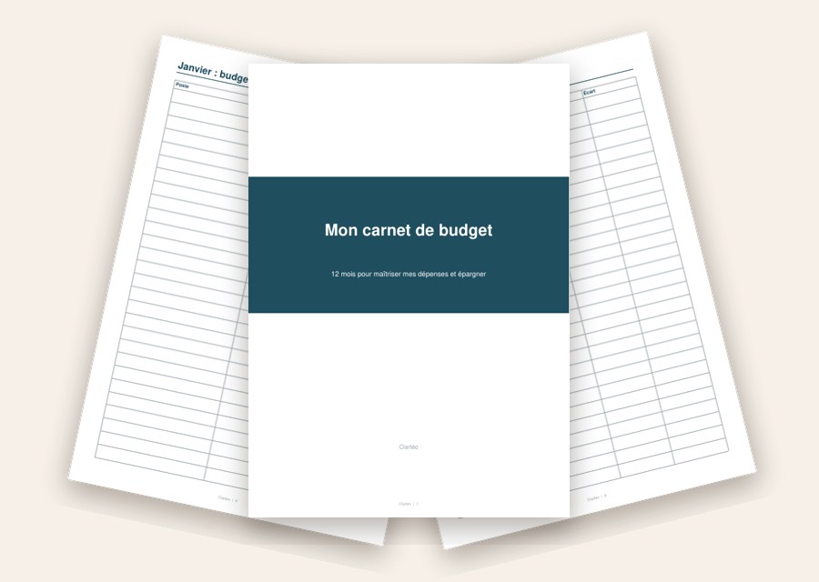 Aperçu du carnet de budget Clartéo